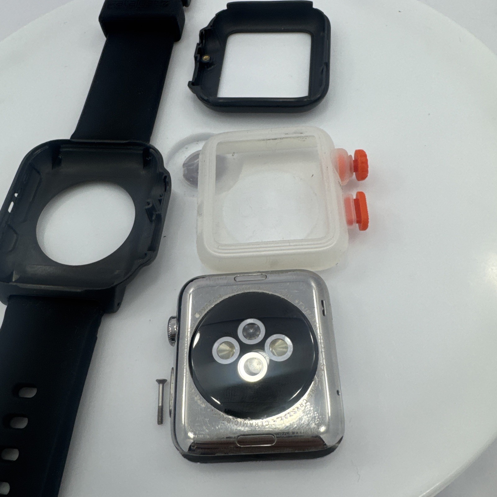 42mm 316L Steel Sapphire Crystal Retina Display Ceramic Back Catalyst case band
