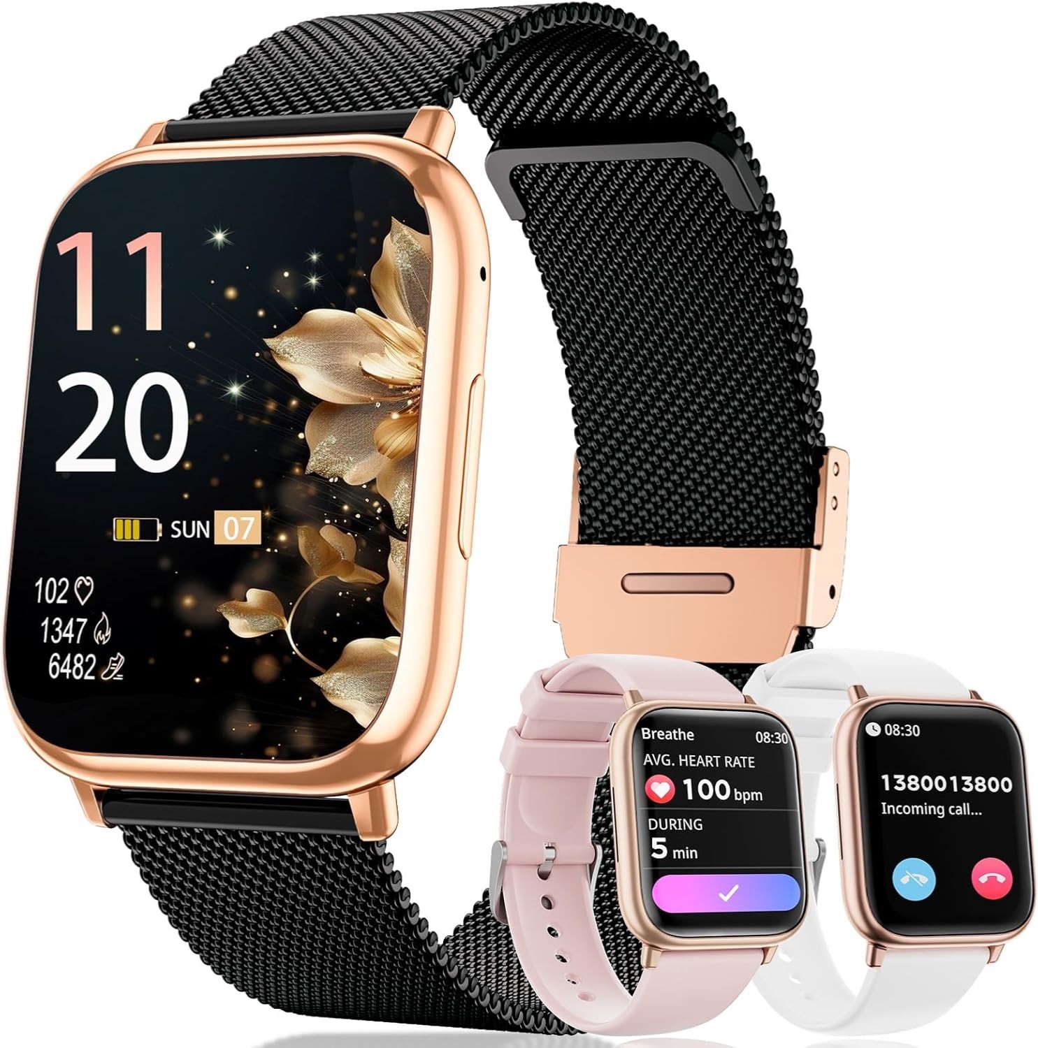 Smart Watches for Women Answer/Make Calls, 1.83″ Fitness Tracker Watch with Hear