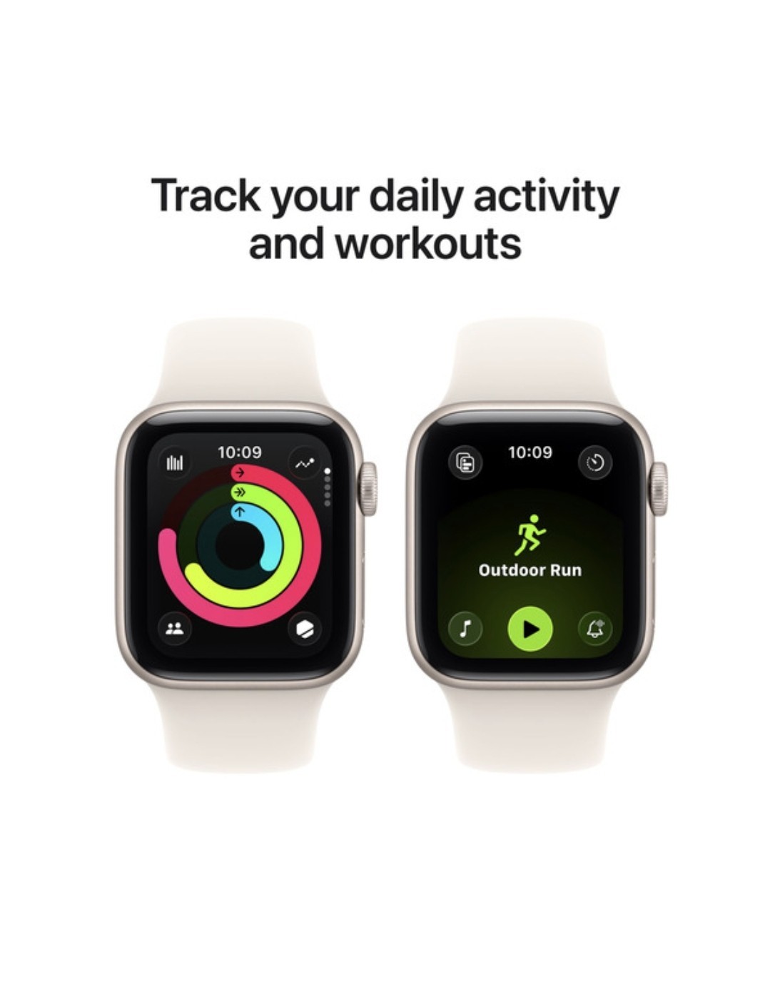 Apple SE 3 GPS 40mm Aluminium Case Starlight Sport Band Watch S/M