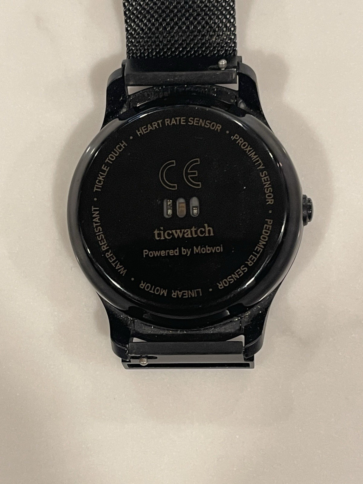 Mobvoi Ticwatch Smart Watch Black Metal Mesh Band – Untested