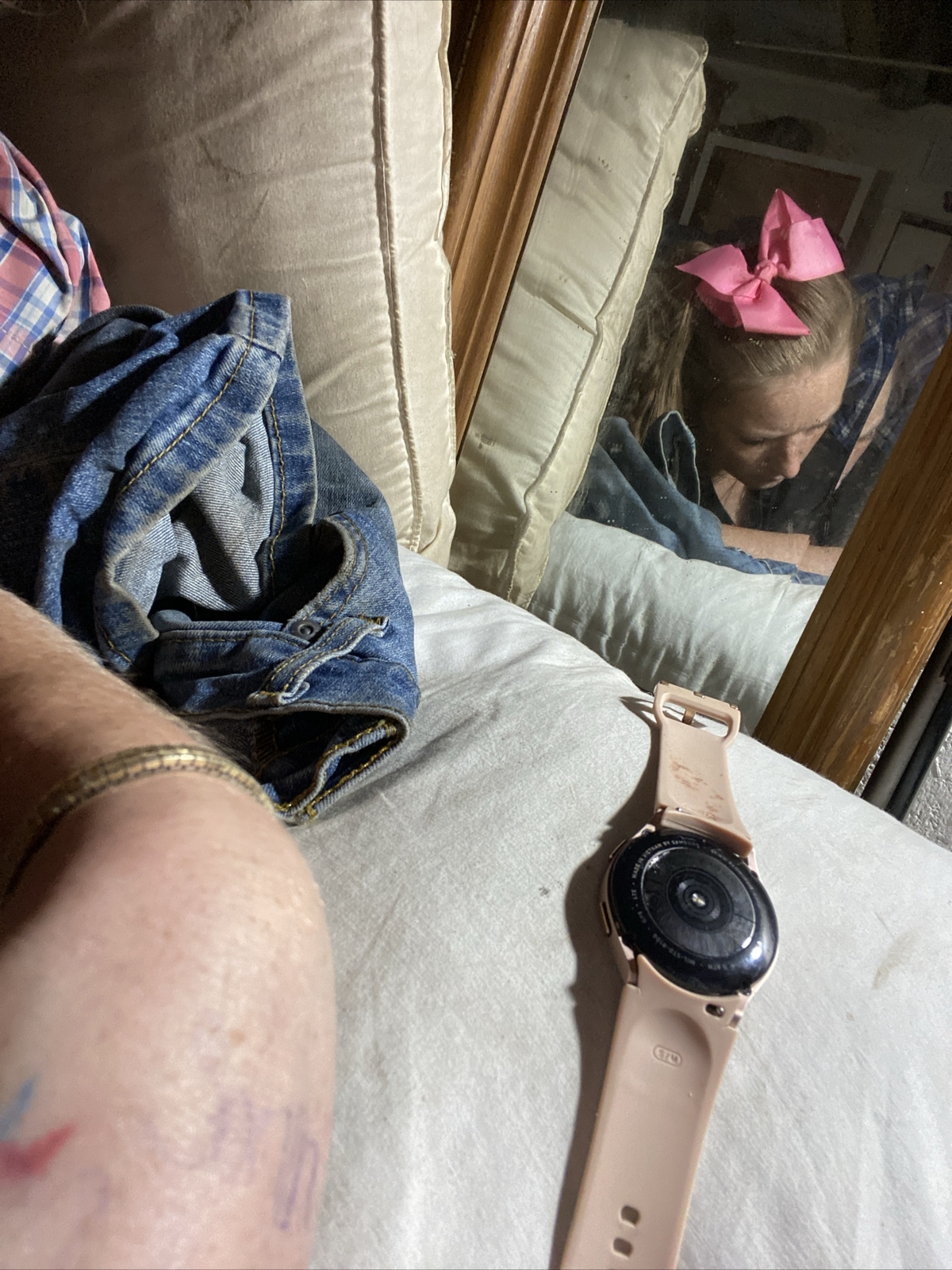 Samsung Galaxy Watch SM-R810 42mm Pink/peach Wristband Size Small