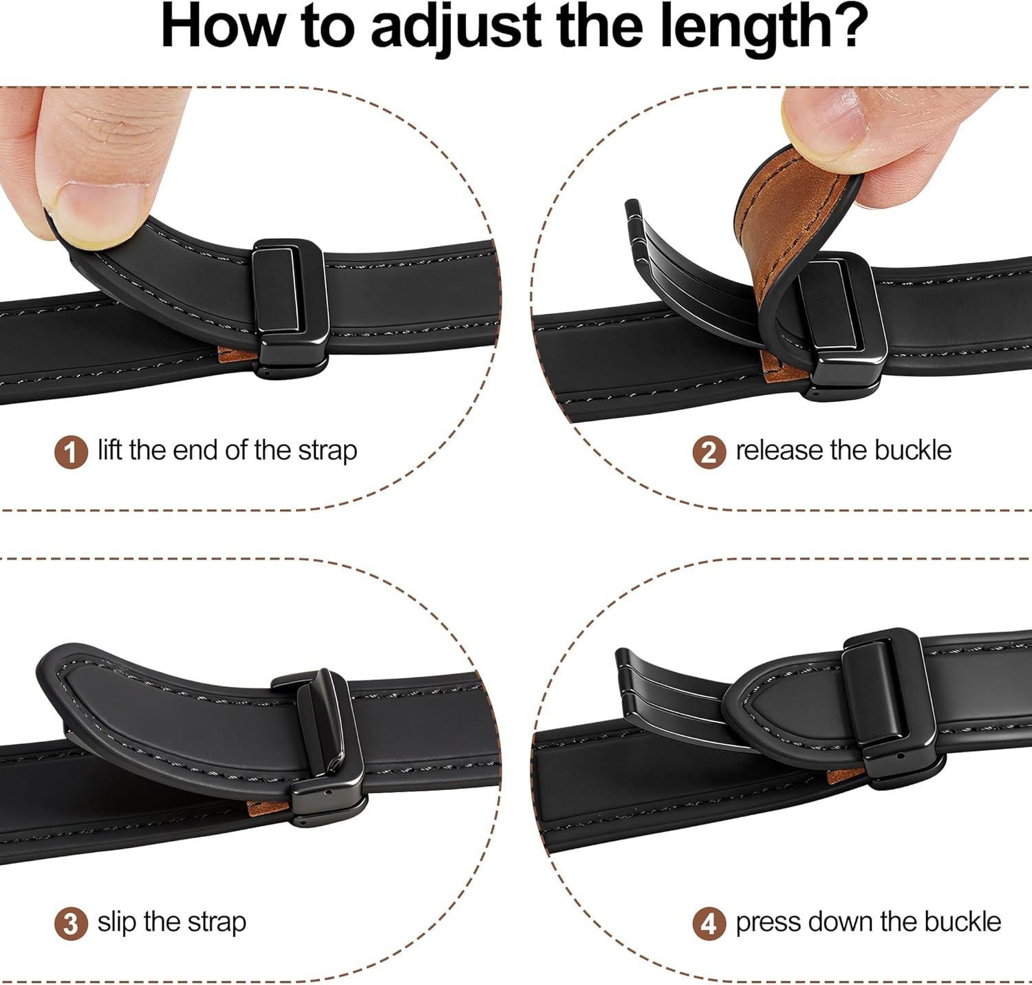 22mm Quick Release Leather Band for Garmin Venu 3 45mm, Red Brown Color