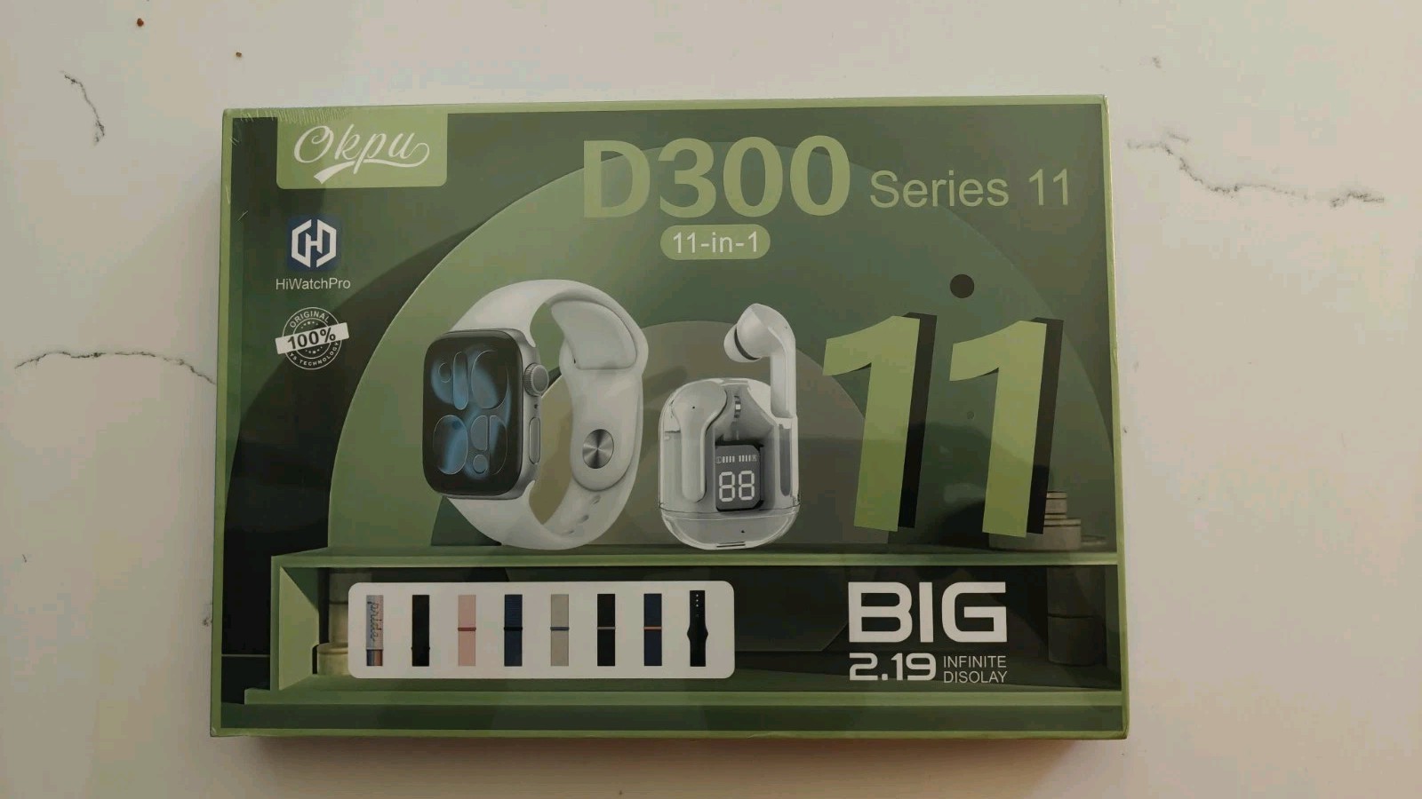 D300 Series 11 Smart Watch 45mm Touch Screen Unlocked iOS/Android Blue