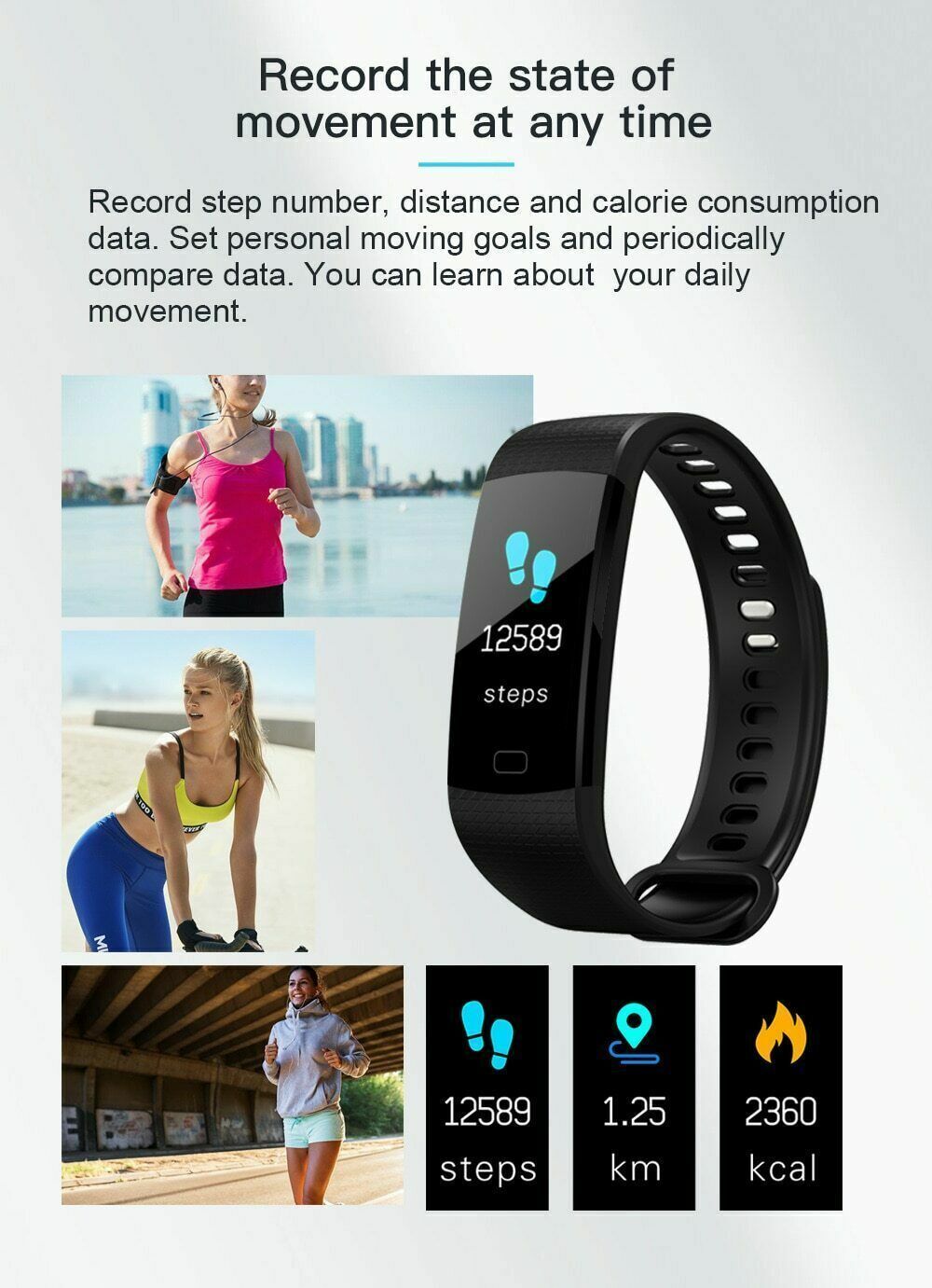 USA Sports Fitness Tracker Watch Heart Rate Blood Pleasure Activity Monitor Lot