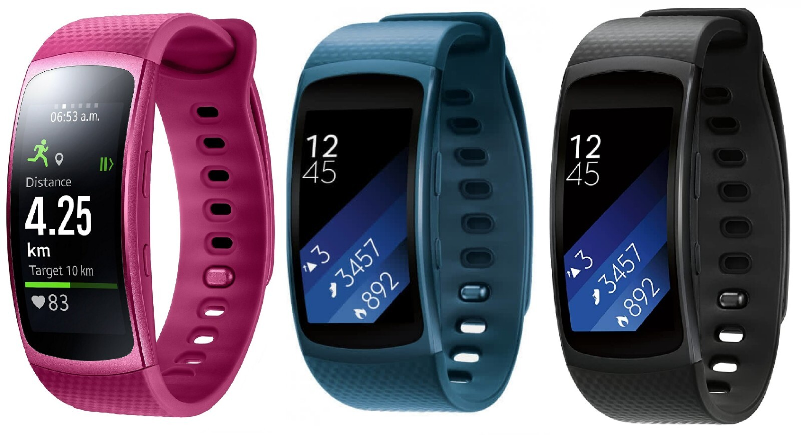 Samsung Gear Fit2 Watch SM-R360 AMOLED Sport Watch Bluetooth -Black Blue Pink SR