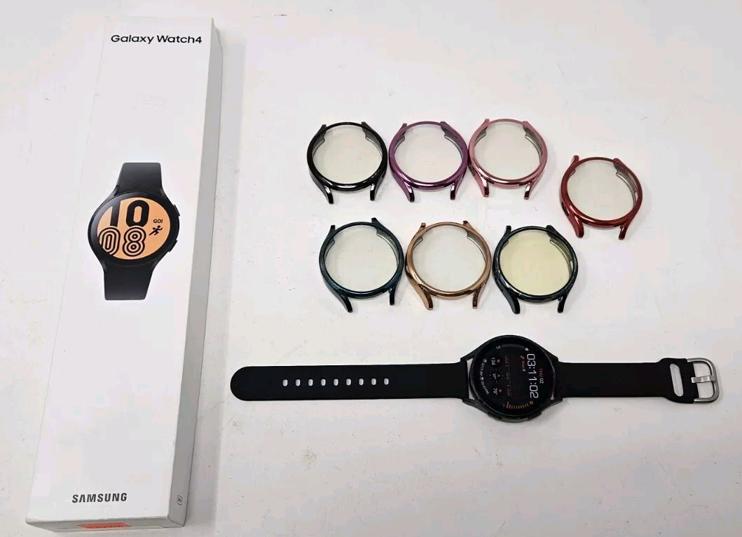 Samsung Galaxy Watch4 4 Classic Smartwatch SM R870 WORKS w/ Color Face Covers 44