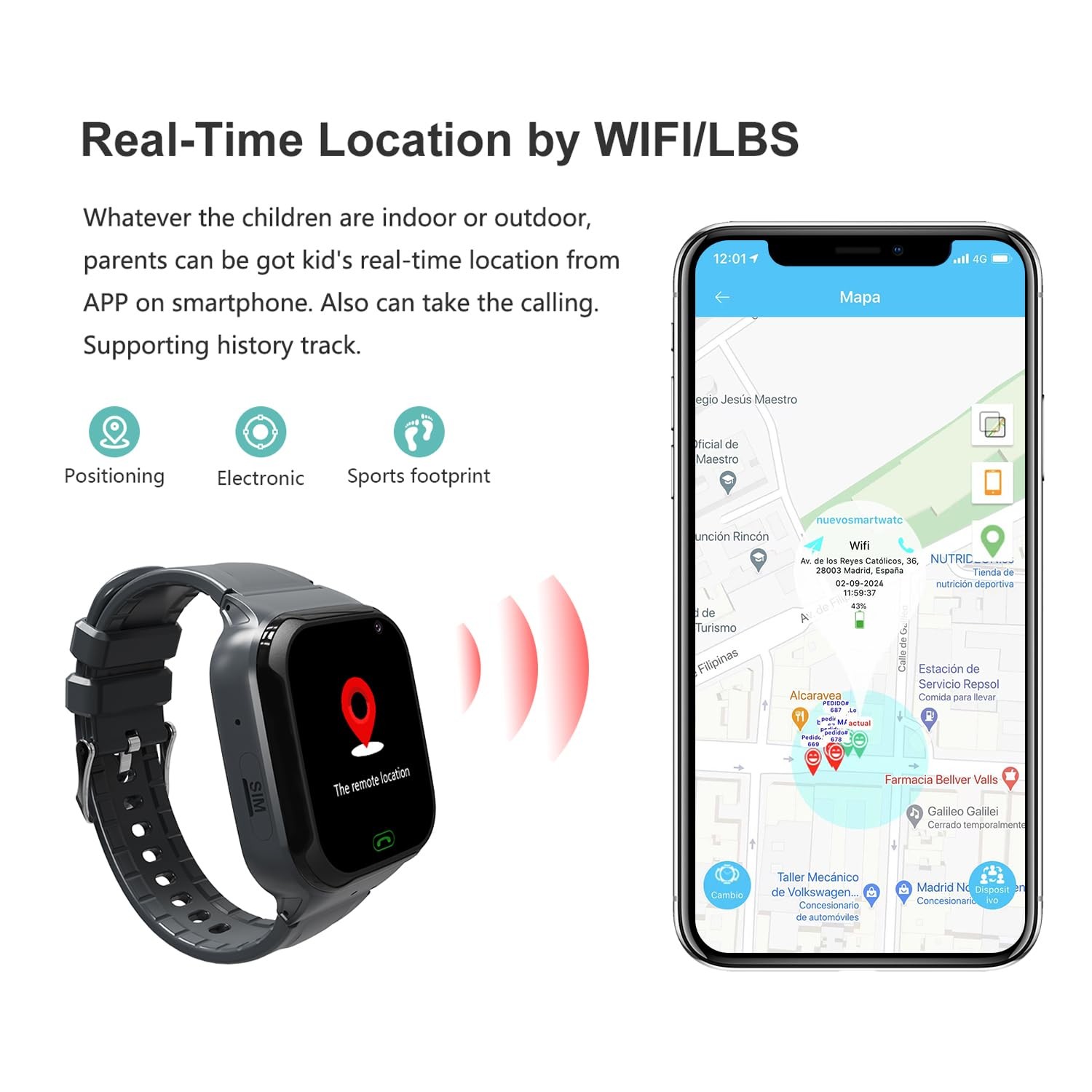 4G with GPS Tracker, Smartwatches with Video Calling Voice Chat Key Class Mod…