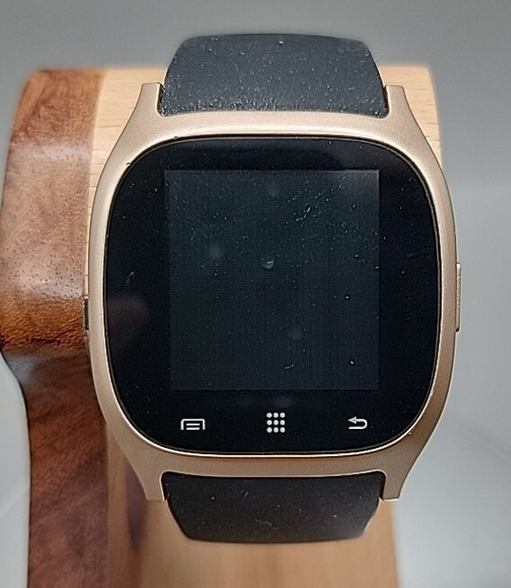 iTOUCH Classic Smartwatch Gold Case Black Silicone Band Model 3360 Tested Works
