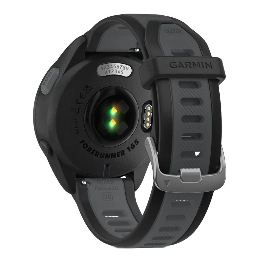 Garmin Forerunner 165 GPS Running Black Slate Gray Smartwatch