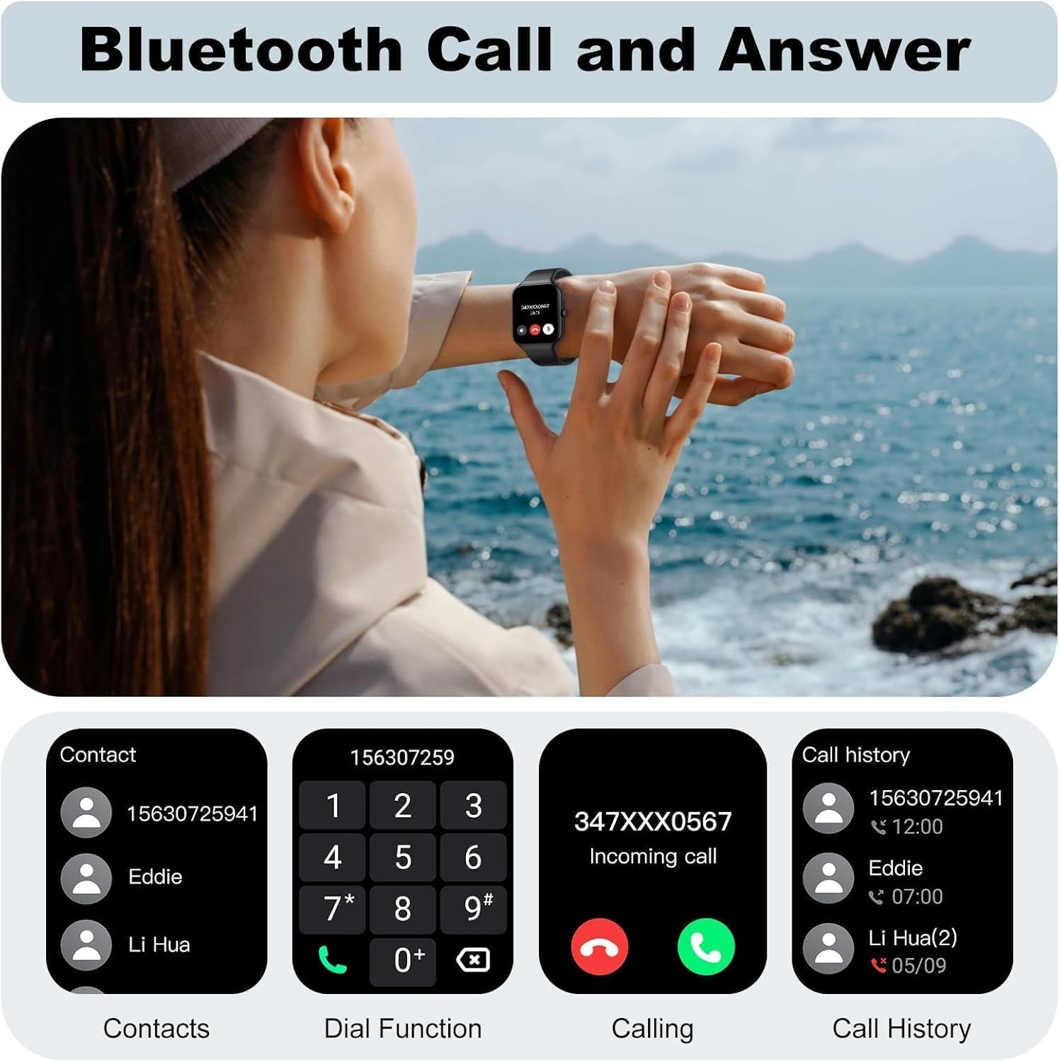 Smart Watch for Men Women(Answer/Make Calls), 2026 New 1.96″ HD Smartwatch, F…