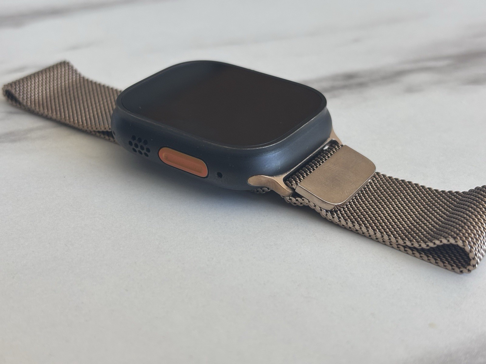 Unlocked Apple Watch Ultra 2 49MM Black Titanium Gold Band *Excellent*