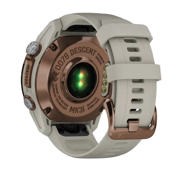 Garmin Descent Mk3i, 43mm Bronze Titanium, Gray Band w/ Descent T2 Transceiver
