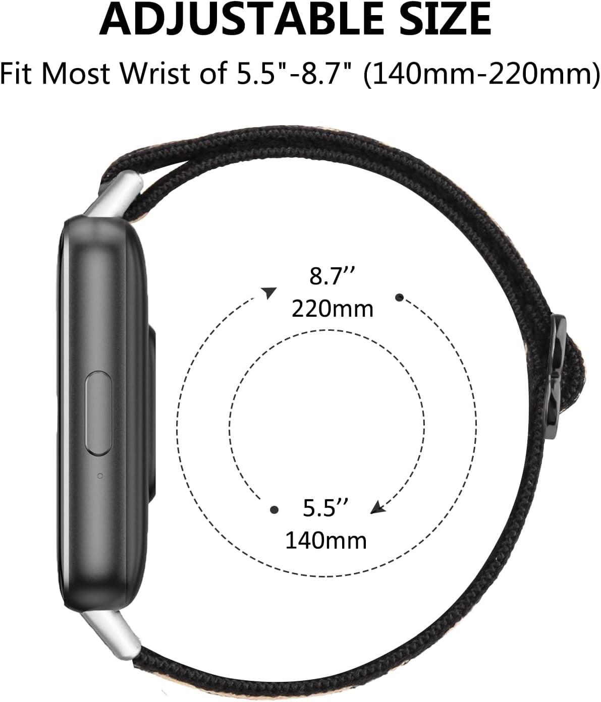 Soft Stretchy Nylon Strap Compatible with Samsung Galaxy Fit 3 SM-R390