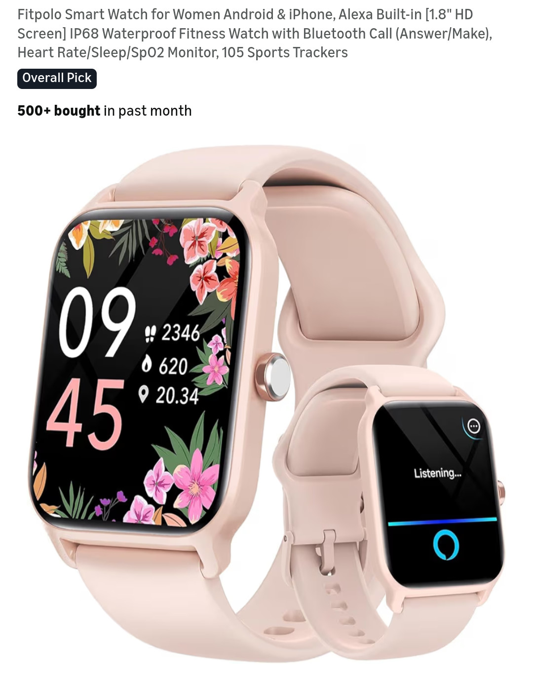 Fitpolo Smart Watch with Alexa Built and LOTS OF EXTRAS