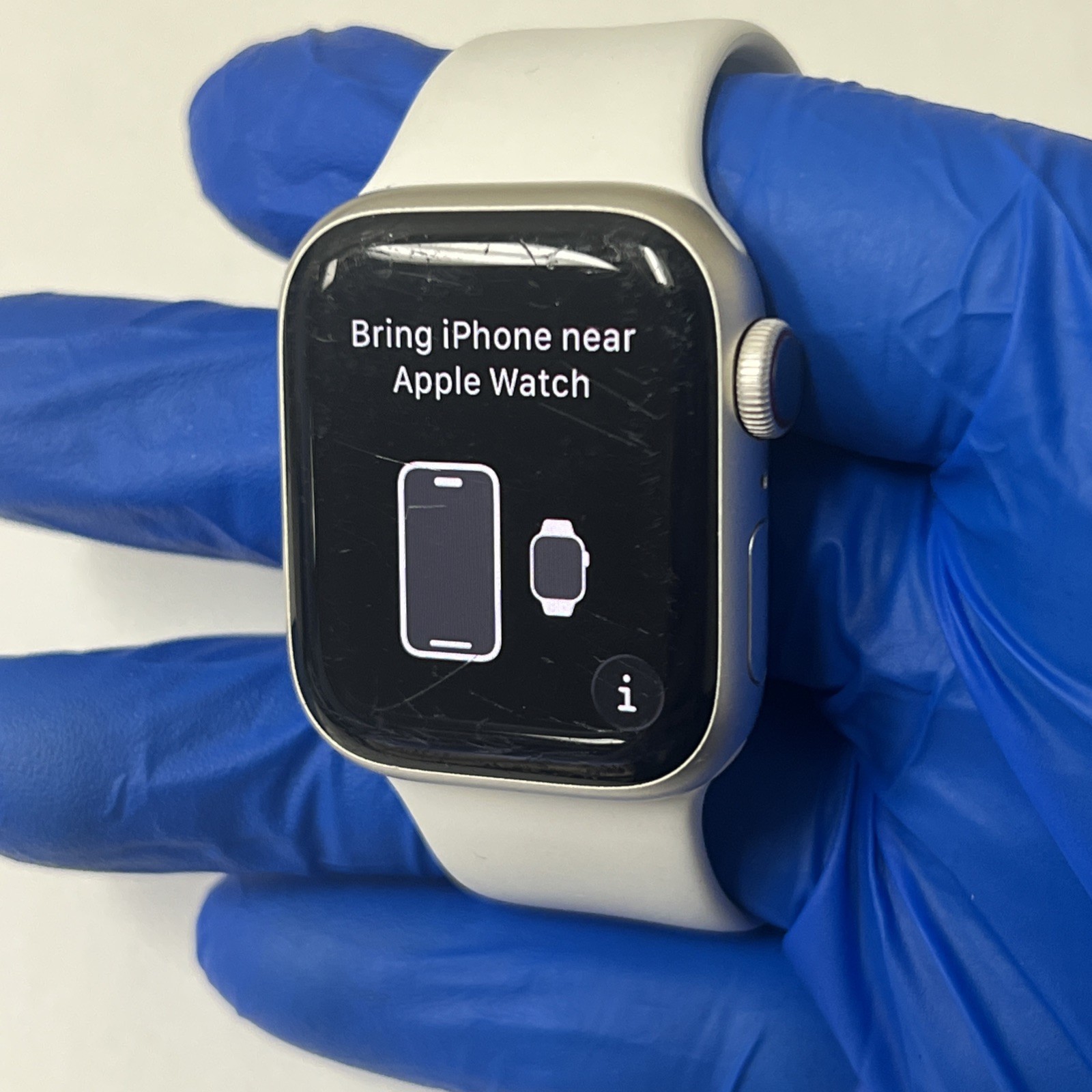 Apple Watch Series 7 41mm GPS+LTE Starlight W/ White Band – Fair