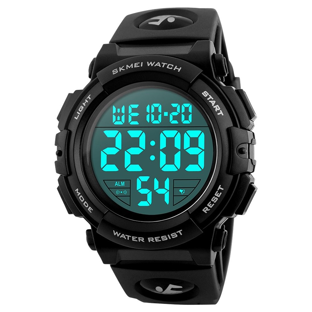 Large Face Digital Sports Watch for Men Waterproof LED Military Chronograph
