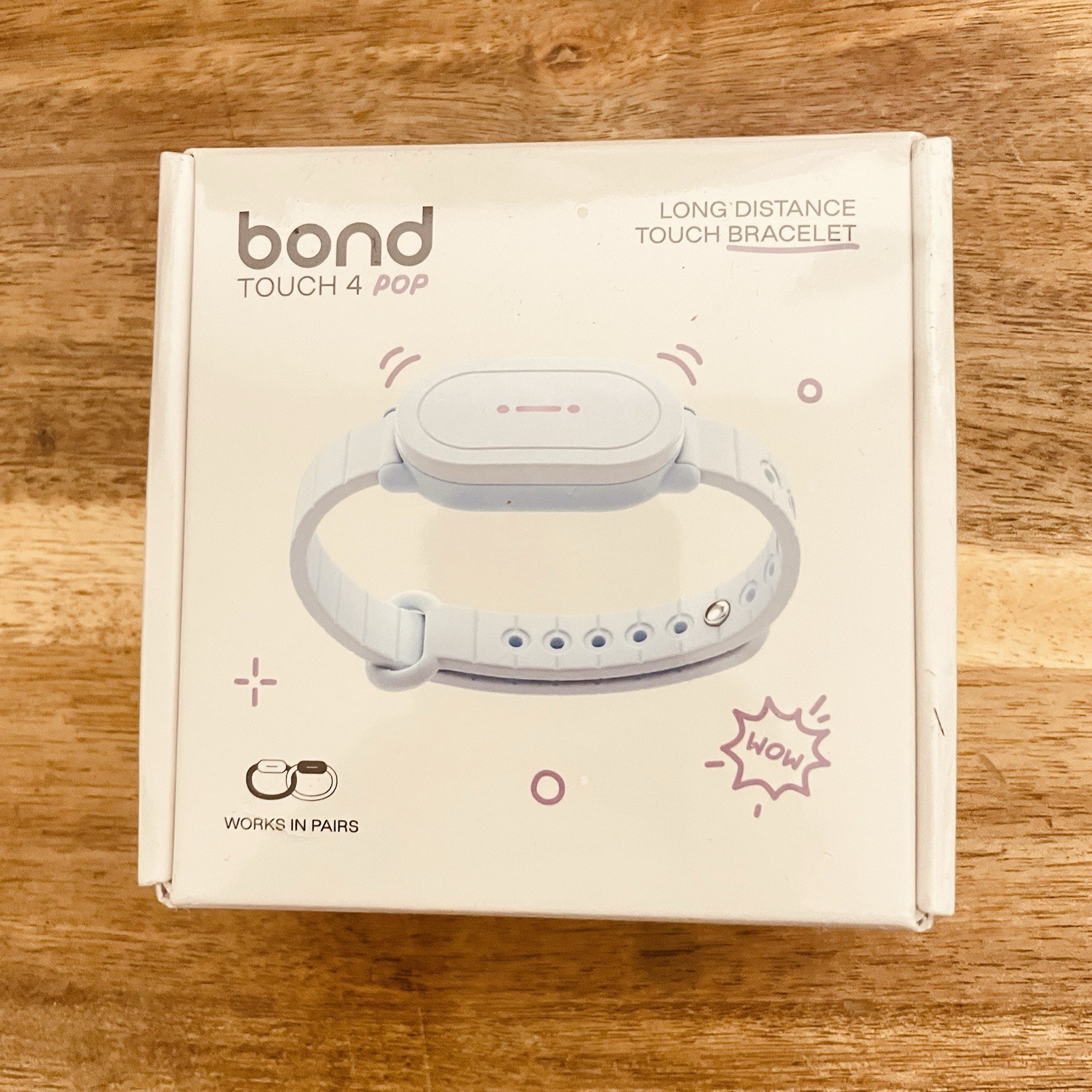 Bond Touch 4 POP Long Distance Smart Touch Bracelet, Light Blue *SEALED*
