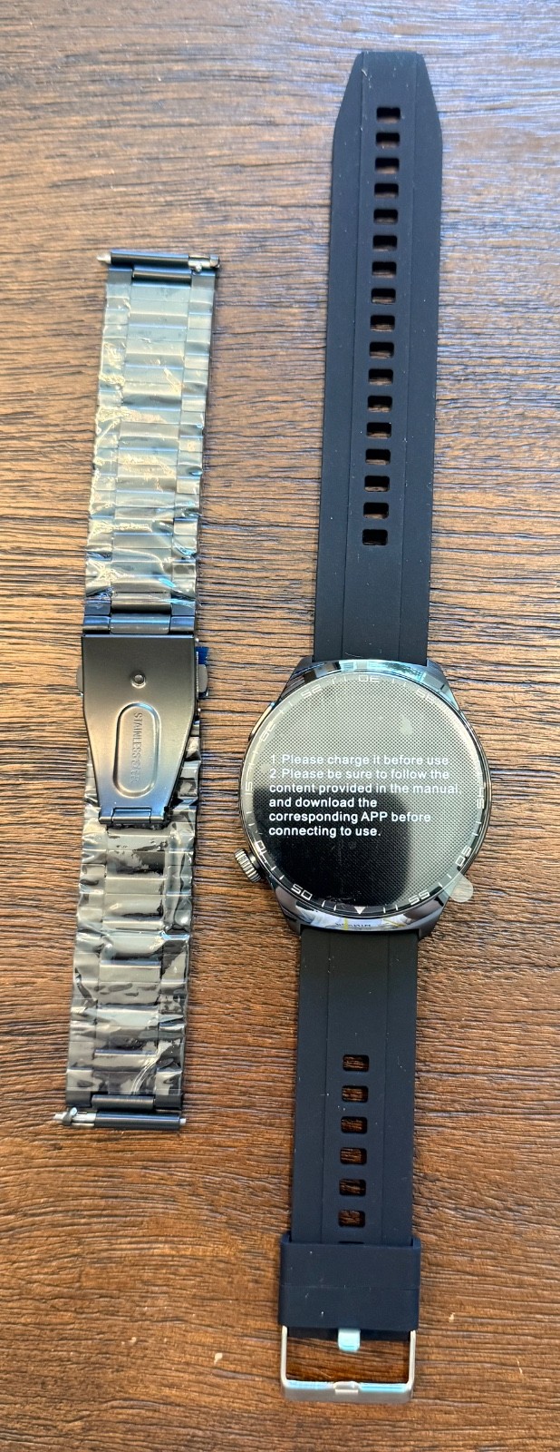 Coanr Smart Watch Model V19S in black with extra bracelet band