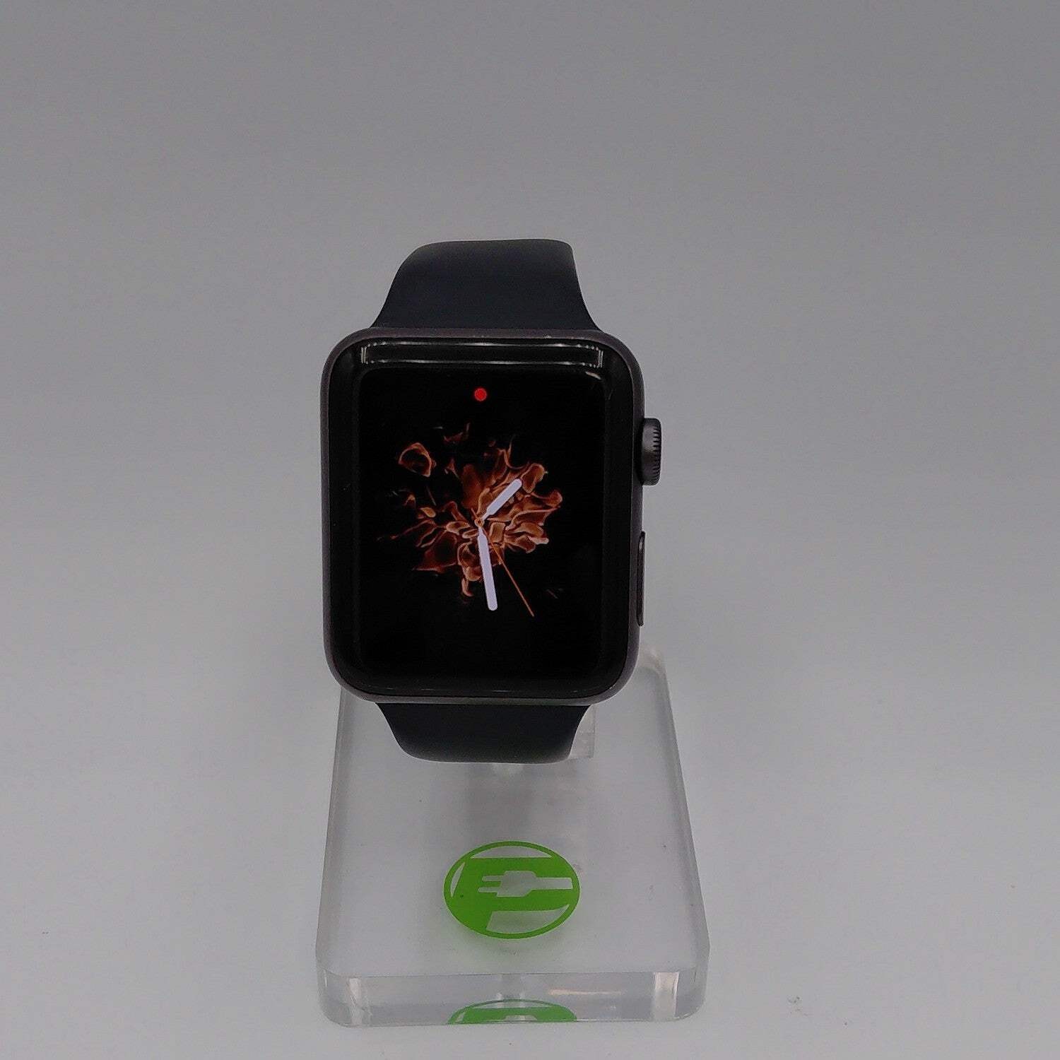 Unlocked Apple Watch Series 3 42MM Space Gray Aluminum Black Sport Band A1861