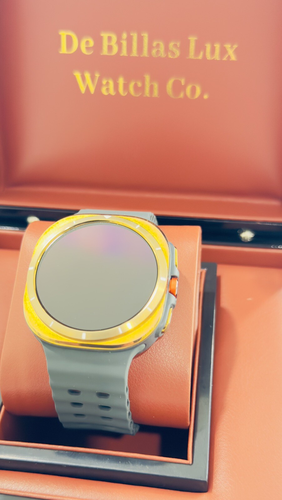 CUSTOM GOLD Anodized Samsung Galaxy Watch Ultra 47mm Black / Black Band LTE