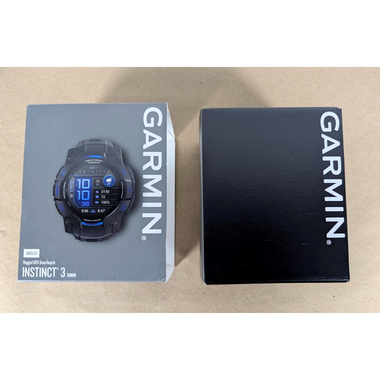 Garmin Instinct 3 50mm AMOLED GPS Smartwatch (Black/Black) New – Never opened