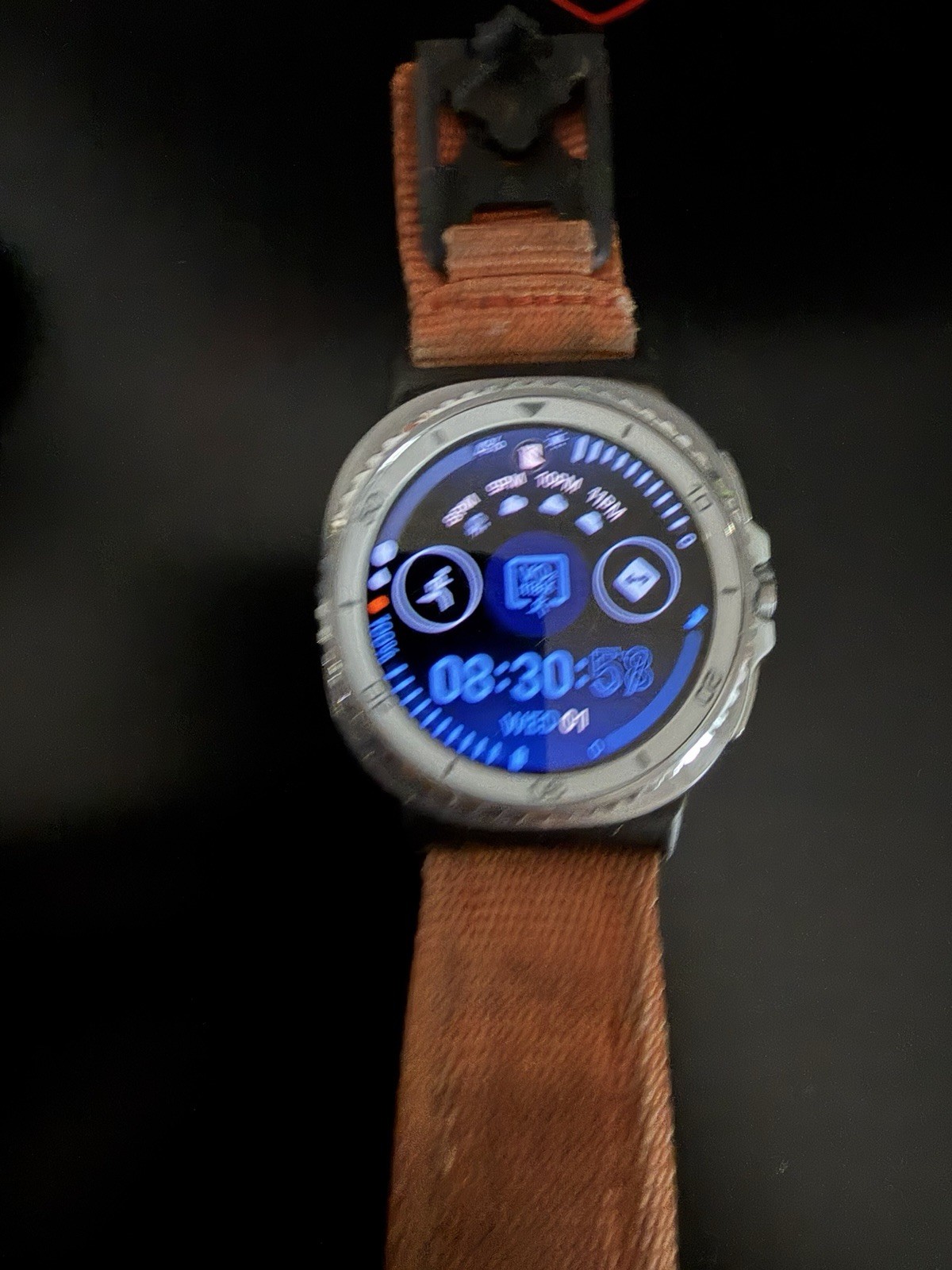 Samsung Galaxy Watch8 Classic 46mm LTE GPS 32GB Silver Brown Nylon Band