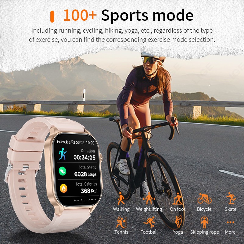 2026 Smart Watch Women Bluetooth Call Fitness Tracker Blood Oxygen Waterproof