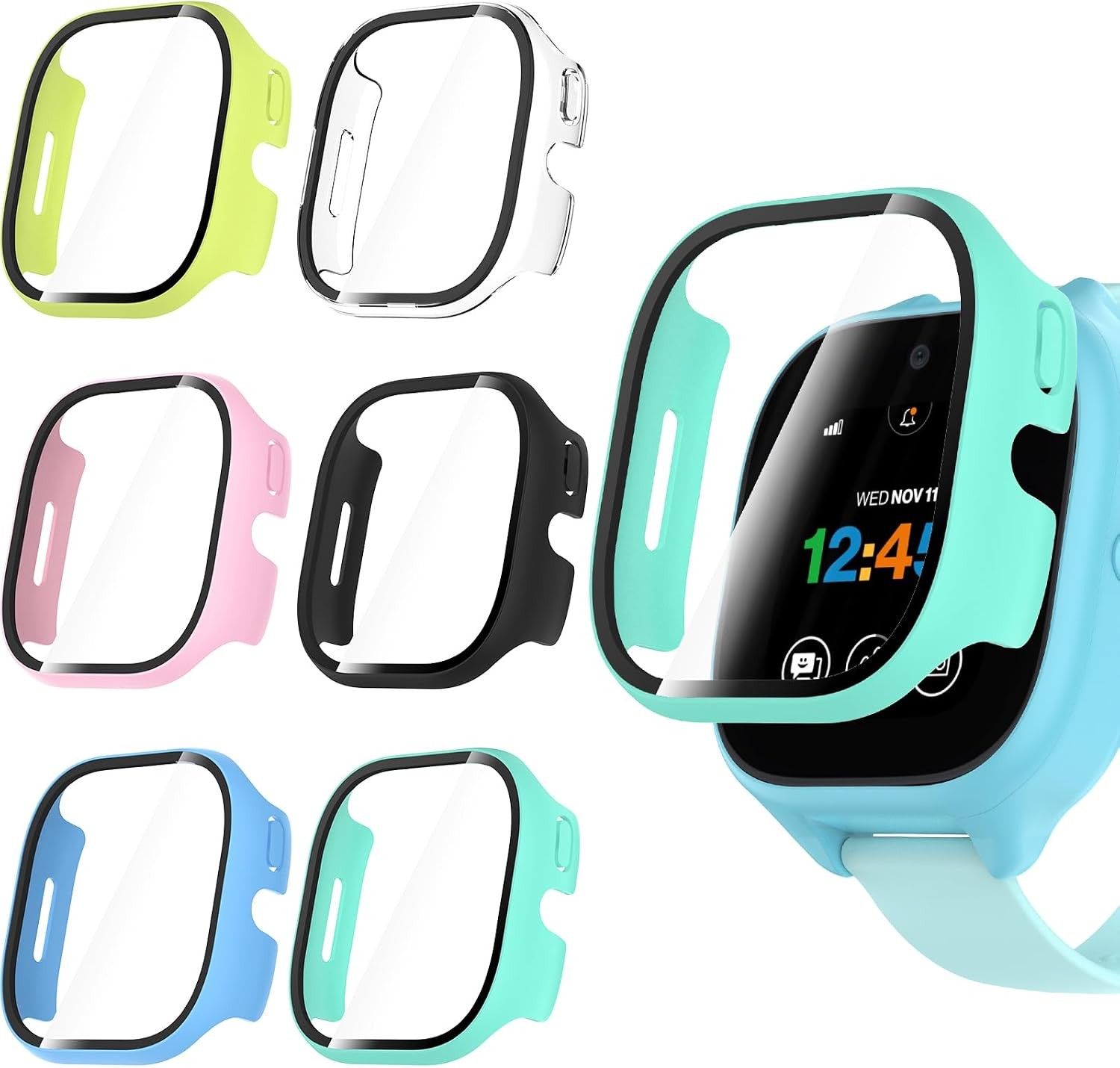 6 Pack Hard PC Case for Gizmo Watch 3 with Screen Protector Cover Accessories