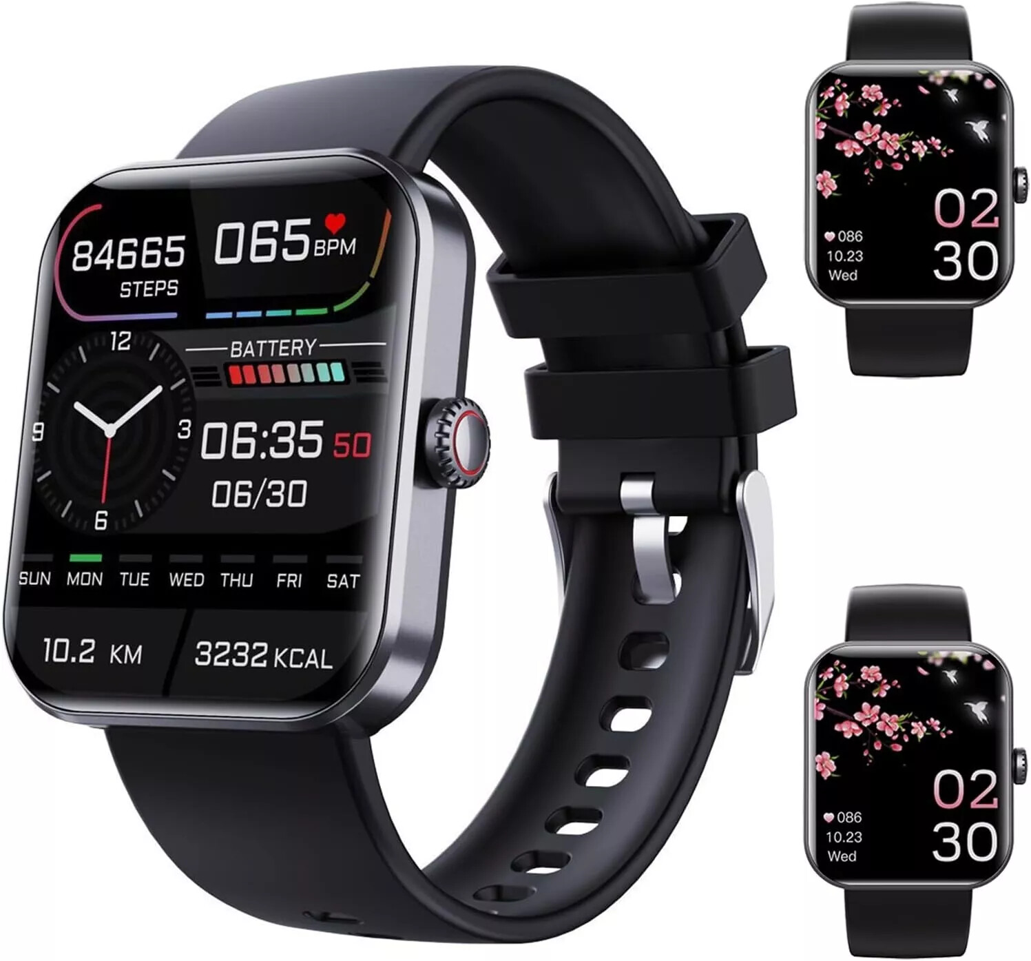 Smart Watch Women Men with Blood Pressure, Blood Oxygen Monitor Fitness Tracker