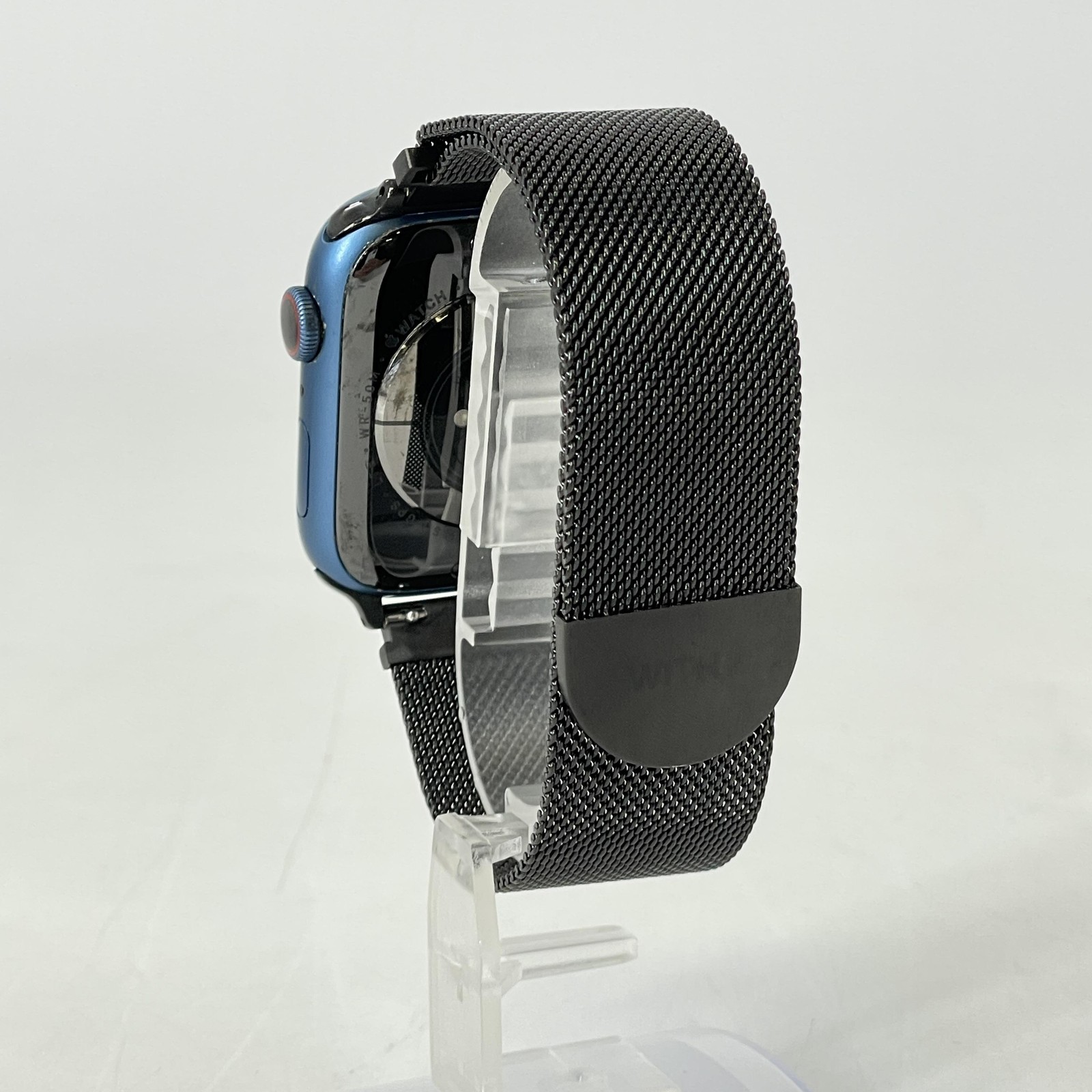 Apple Watch (Series 7) 45mm Blue Aluminum (LTE) w/ Milanese Loop- Good Condition