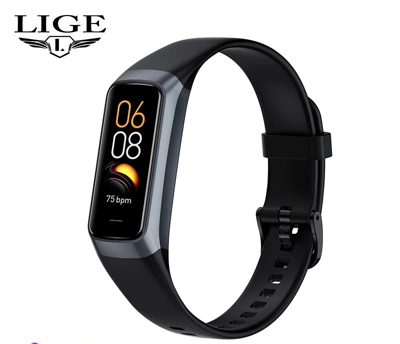 LIGE 1.1″ AMOLED Smart Watch, Heart Rate Monitor, Waterproof Fitness