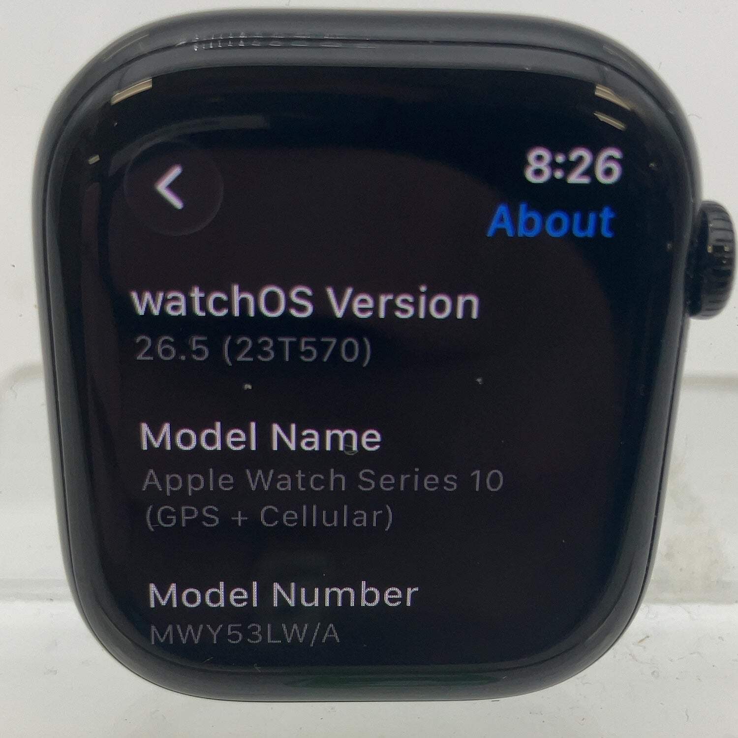 Unlocked Apple Watch Series 10 46MM Black Aluminum MWY53LW/A Face Only