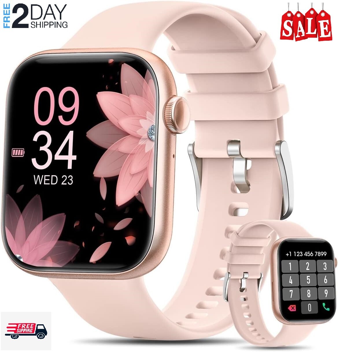 Women’s Smart Watch Bluetooth SmartWatch For Apple iPhone iOS and Android