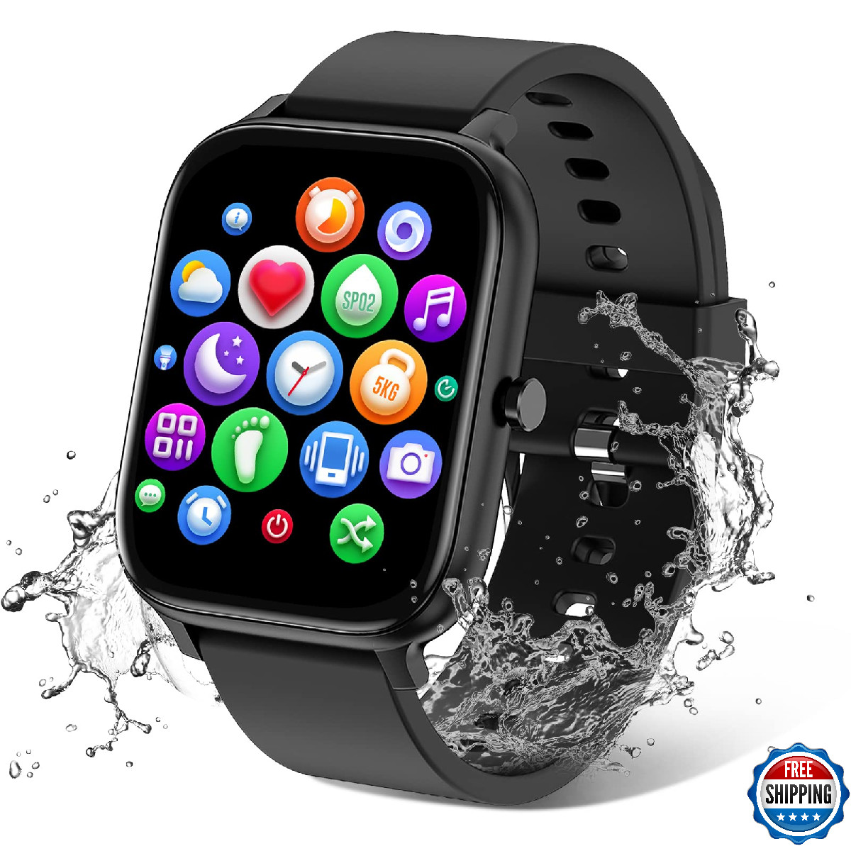Smart Watch for Men Women Compatible with iPhone Samsung Android Phone 1.83 inch