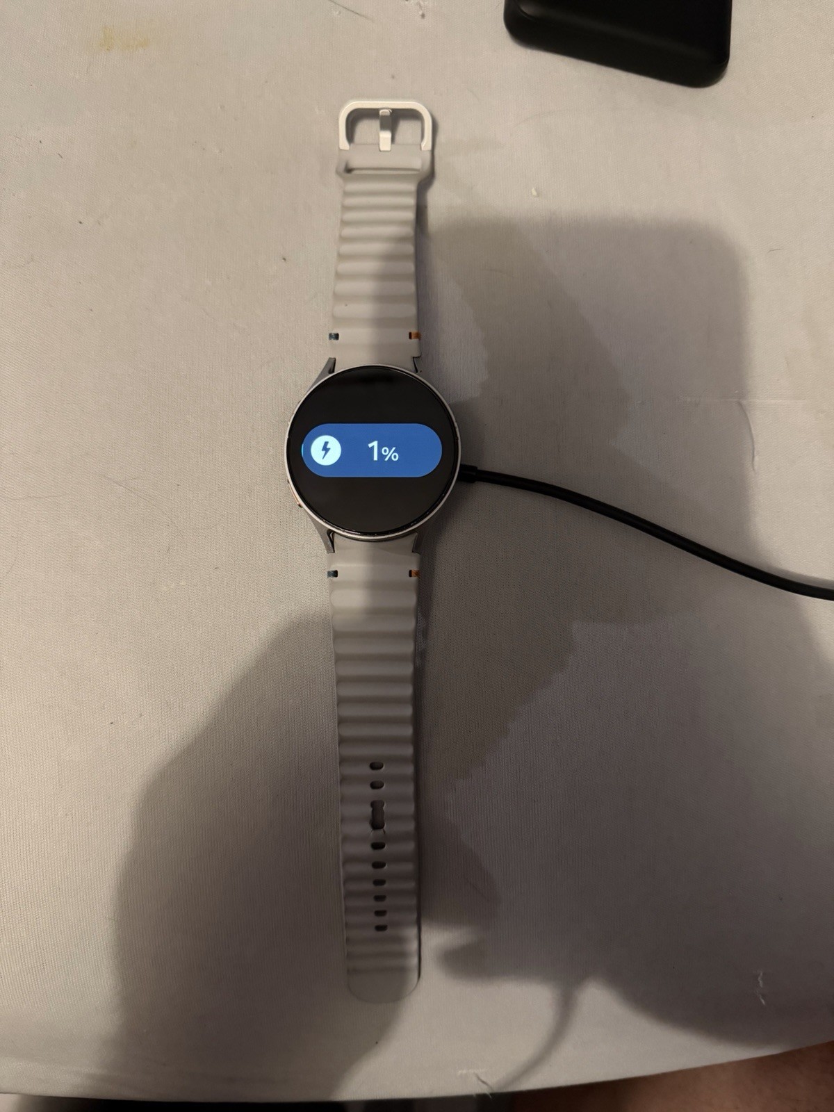 Samsung Galaxy Watch 7 44mm Touchscreen Smartwatch White Silicone Band