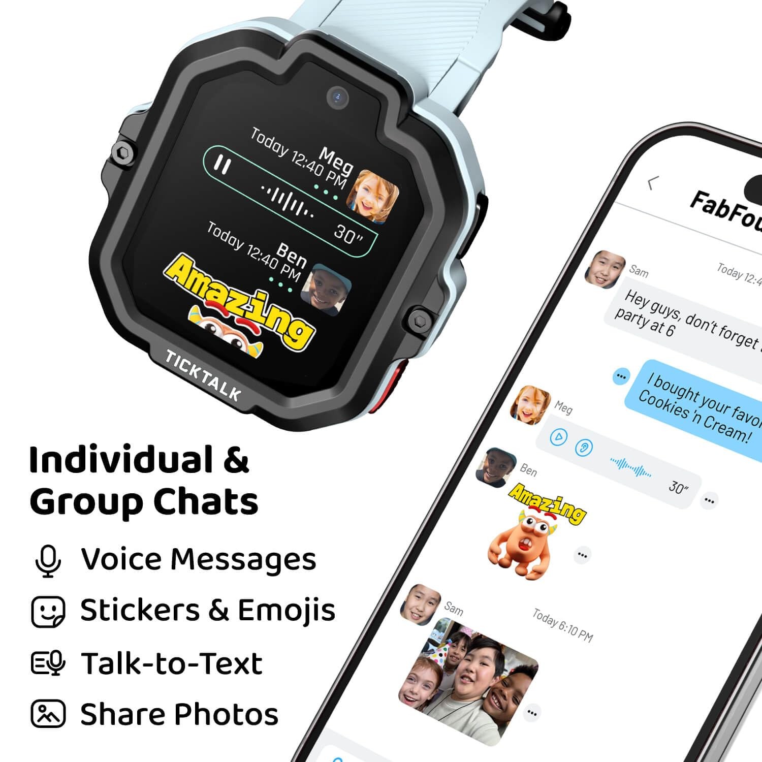 TickTalk5 Smart Watch for Kids with GPS Tracker, Video Calling, Texting, and …