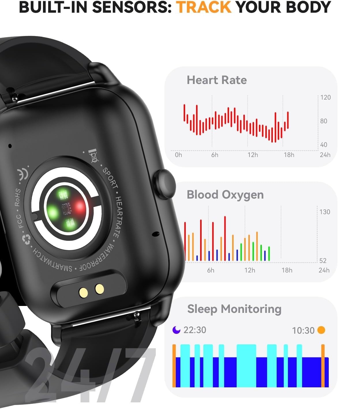 Reloj Inteligente de Mujer Hombre para Iphone Apple Samsung Android y Bluetooth