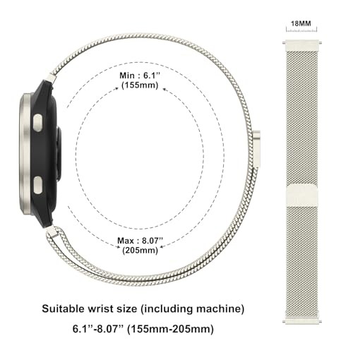 Metal Strap Compatible with Garmin Venu 3S and Venu 4 41mm Watch Bands Men Women
