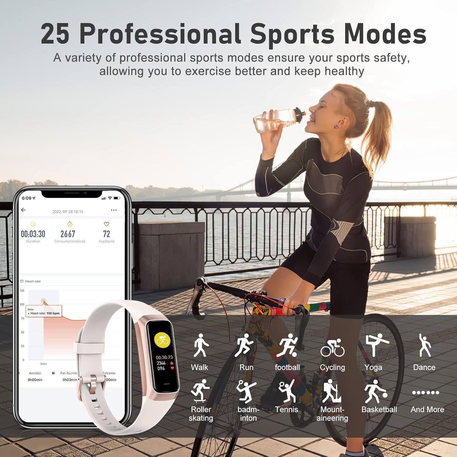 Fitness Tracker with Step Counter/Calories/Stopwatch, Activity Tracker,…