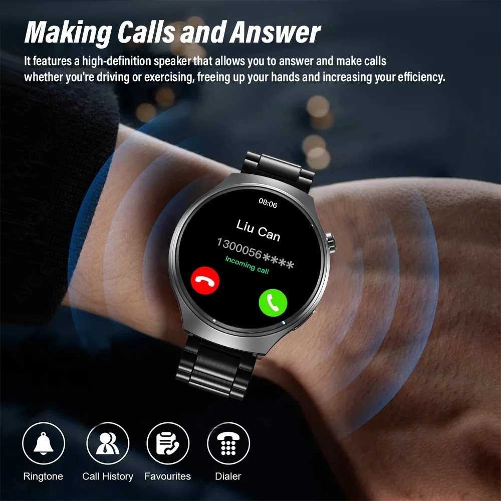 GT4 PRO Waterproof Smart Watch NFC GPS Tracker Bluetooth Men Women