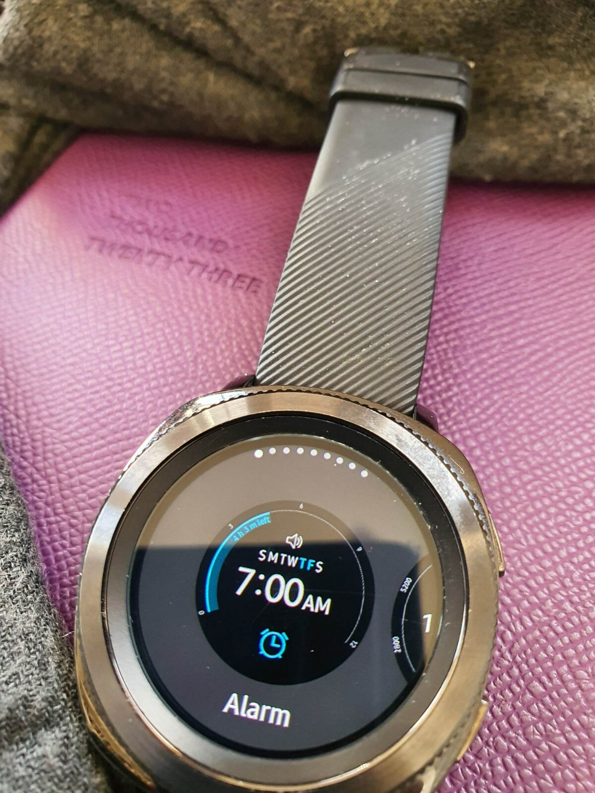 Samsung Gear Sport-44.6mm SM-R600, 1.2” Black- Unisex