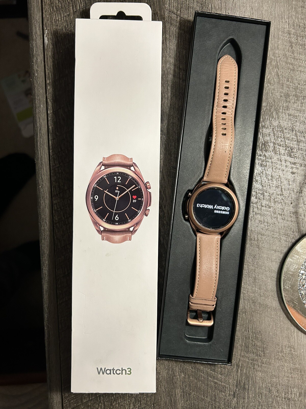 Samsung Galaxy Watch3 SM-R850 41mm Stainless Steel Case with Leather Strap -…