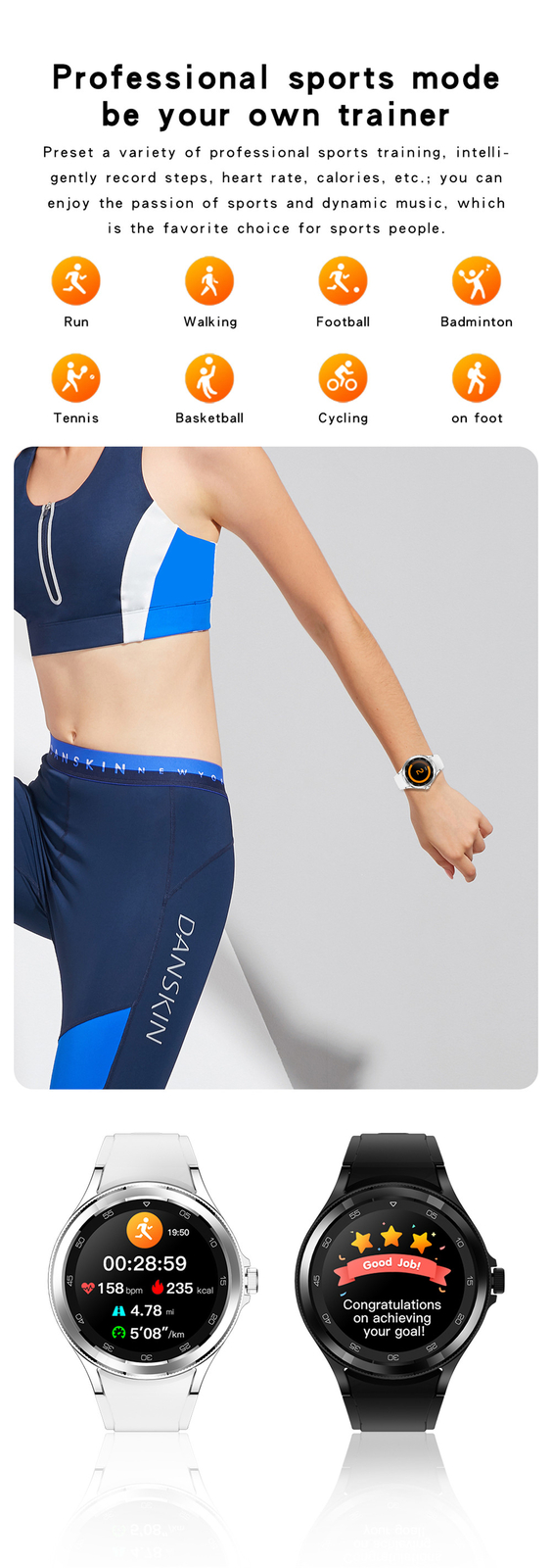Smart Watch Bluetooth Call Reminder Watches Men Women Fitness Tracker Bracelets