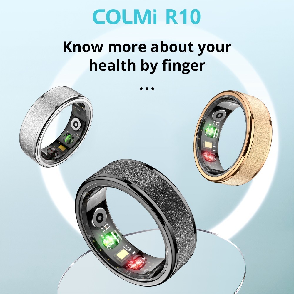 COLMI R10 Smart Ring with Charging Case + Sizing Kit Bundle – Size Guarantee