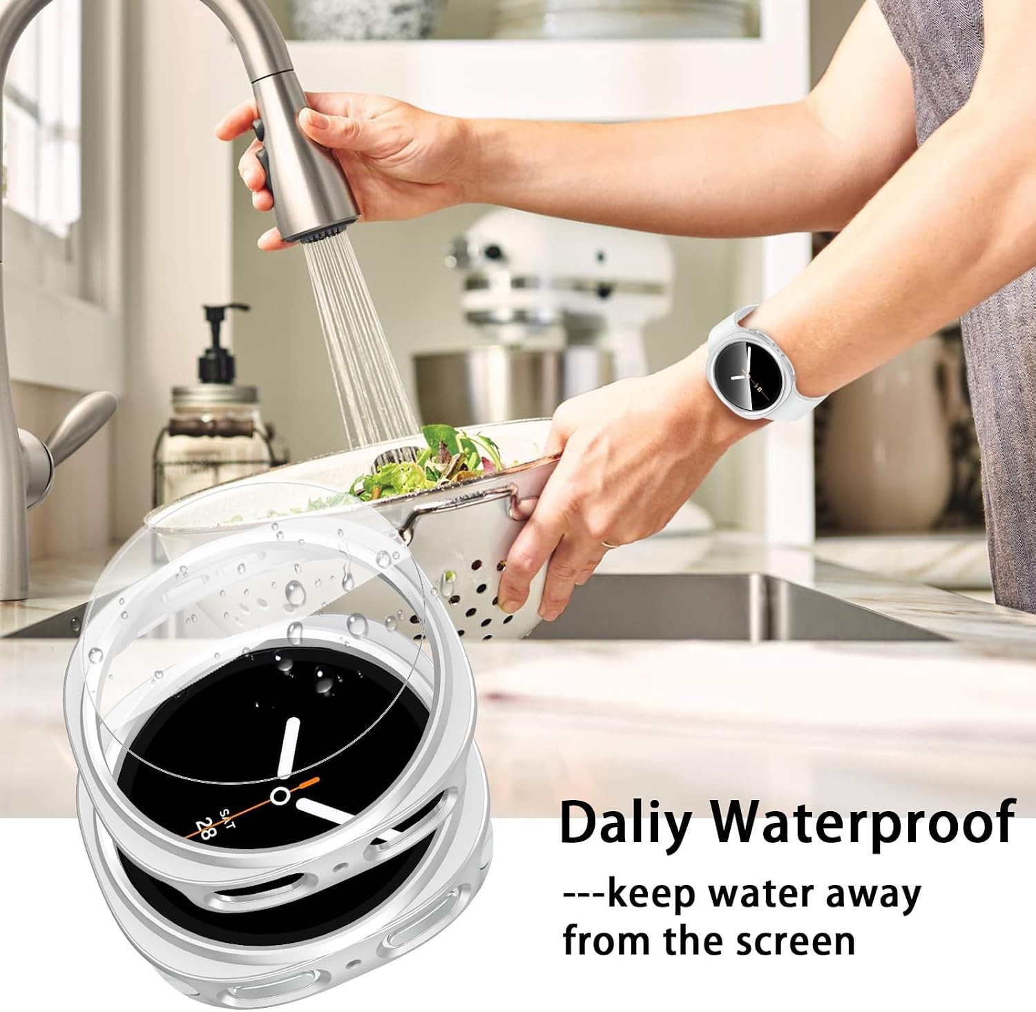 6-Pack HD Anti-Fog Case for Samsung Galaxy Watch 9 8 40mm Waterproof Bumper