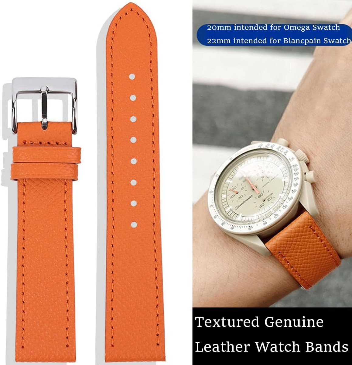 Genuine Calfskin Leather Watch Strap 12mm 14mm 16mm 18mm 20mm 22mm Quick Release