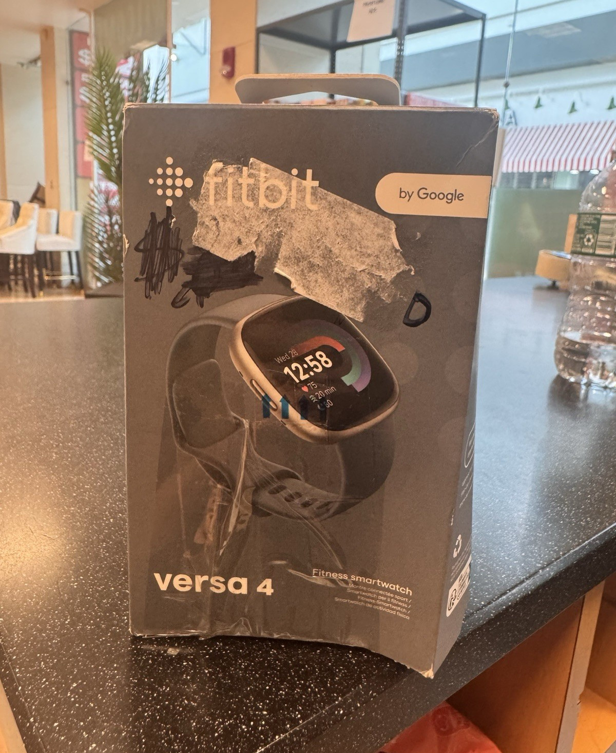 Fitbit Versa 4 40mm Smartwatch Black Aluminum Case Silicone Band GPS HR