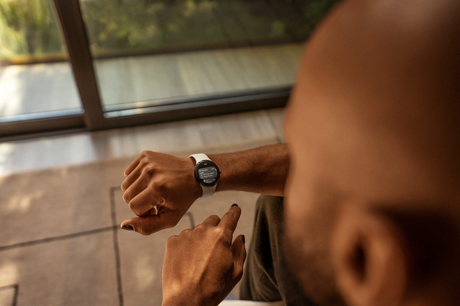 Google Pixel Android Smartwatch with Fitbit Activity Tracking – Chalk Silver