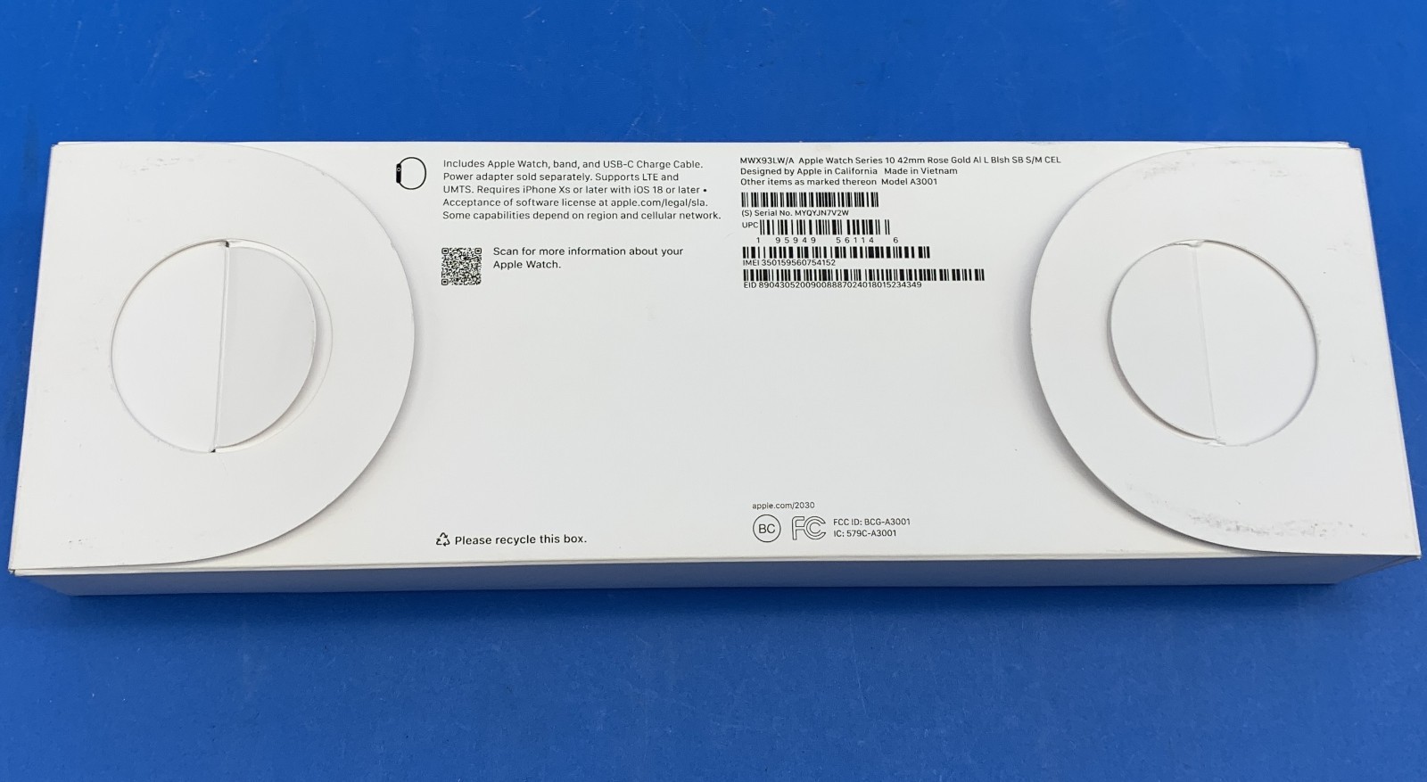 Apple Watch Series 10 42mm Rose Gold MWX93LW/A GPS + Cellular w/ Box