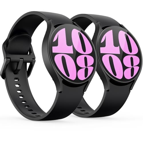 2 Pack Soft Silicone Strap Band Compatible with Samsung Galaxy Watch 7 40mm